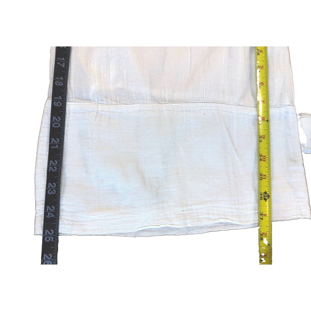 The Gandy Boutique White 100% Cotton Gauze Wide Leg Cropped Pants Free Size OS - Picture 7 of 8